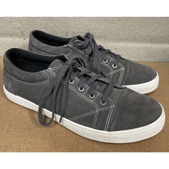 Skechers Work Mens Sneakers 11.5 Gray Suede Leather Lace Up Slip Resistant - Picture 1 of 11